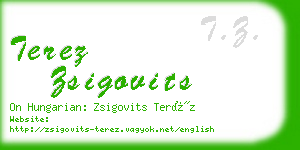 terez zsigovits business card